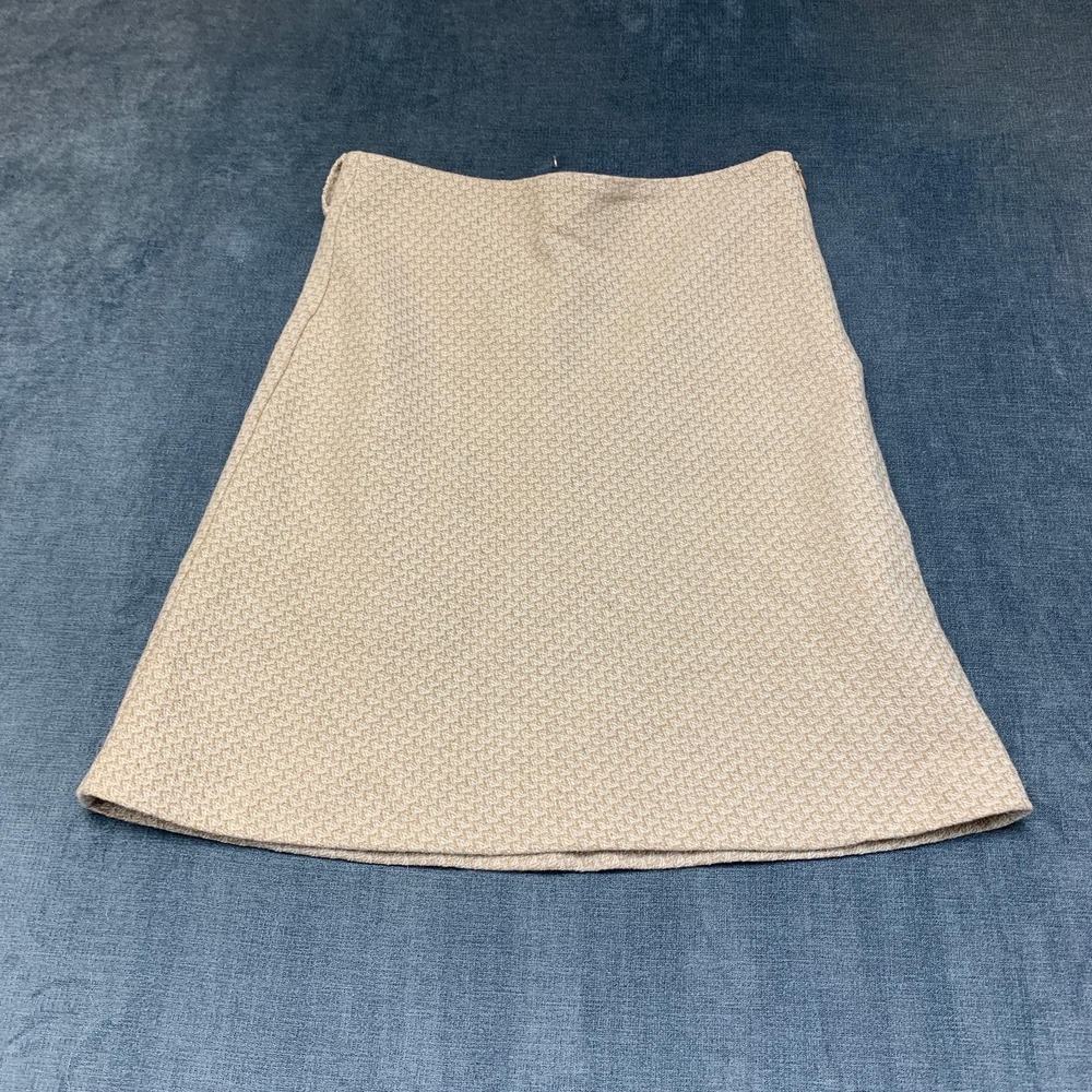 Old Navy Tweed Mini A Line Skirt Womens 8 Beige Textured Low Wait Acrylic Summer